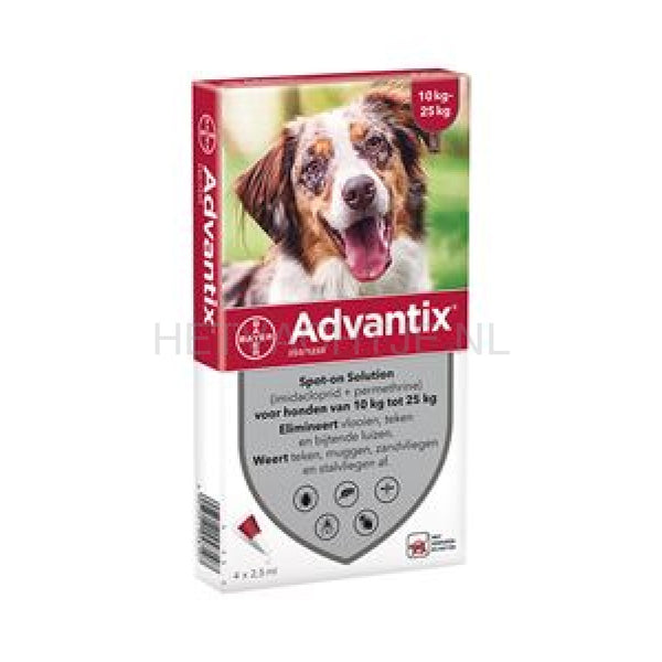 Advantix - Spot-On 4 Pipet Anti Vlo & Teek Middel Voor Honden 10-25Kg Apotheek
