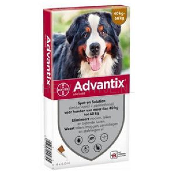 Advantix - Spot-On 4 Pipet Anti Vlo & Teek Middel Voor Honden 40+Kg Apotheek