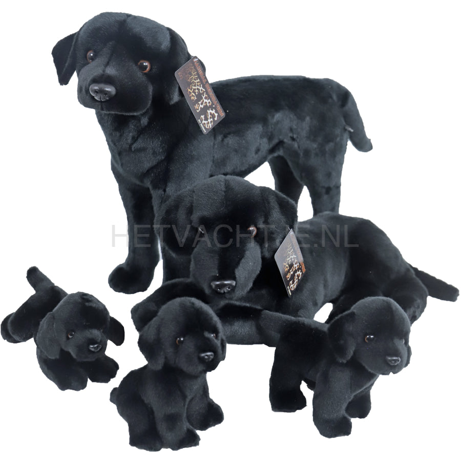 Boony - Natural Decoration Labrador Zwart Pluche