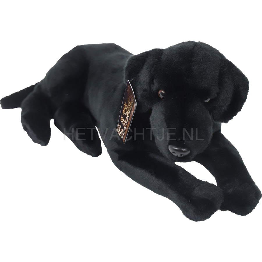 Boony - Natural Decoration Labrador Zwart Pluche Liggend 53Cm