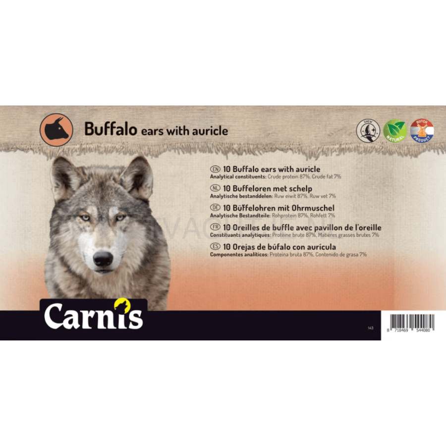 Carnis - Buffeloren Met Schelp Hondensnack