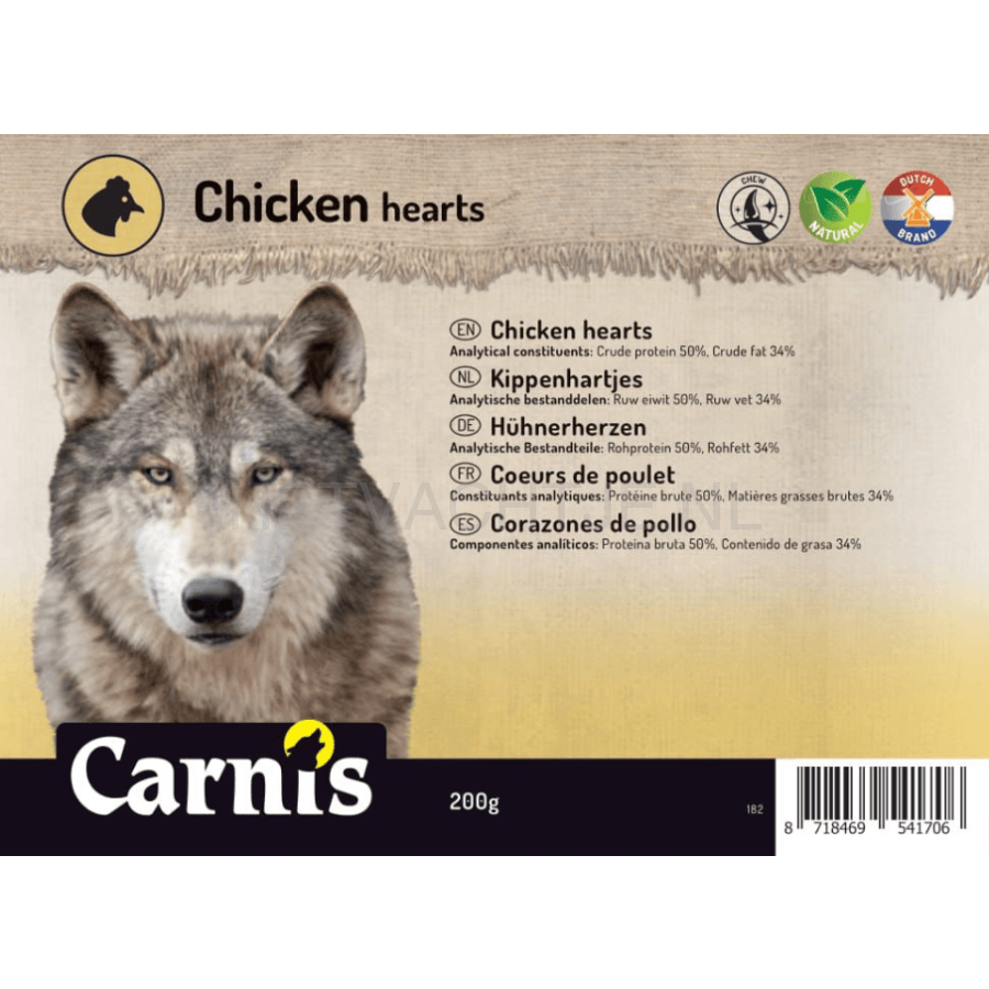 Carnis - Kippenhartjes Hondensnack