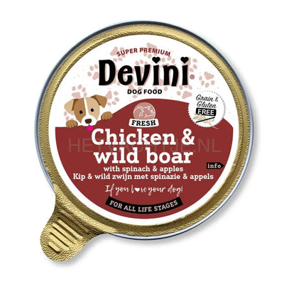 Devini - Kip & Wild Zwijn 85g / Volwassen / Kip