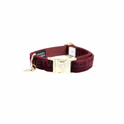Kentucky - Hondenhalsband Corduroy Bordeaux Halsbanden En Tuigjes Voor Huisdieren