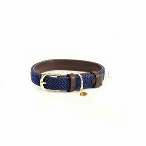 Kentucky - Hondenhalsband Gevlochten Marineblauw Halsbanden En Tuigjes Voor Huisdieren