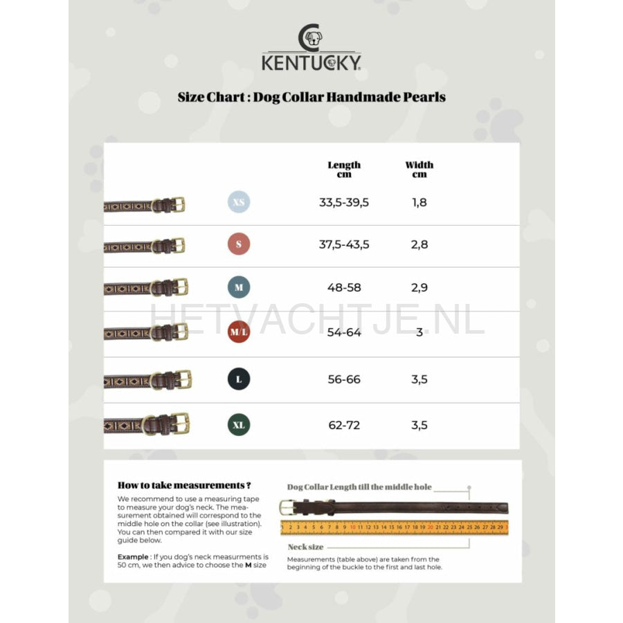 Kentucky - Hondenhalsband Handgemaakte Parels Marine Blauw Halsbanden En Tuigjes Voor Huisdieren