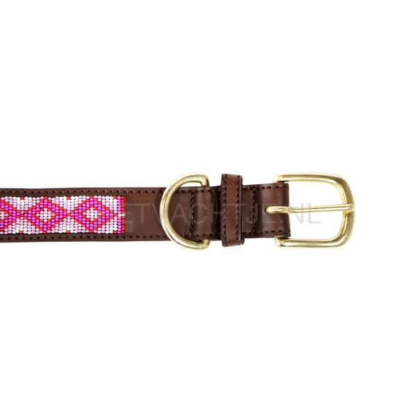 Kentucky - Hondenhalsband Handgemaakte Parels Roos Halsbanden En Tuigjes Voor Huisdieren