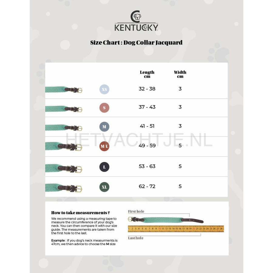 Kentucky - Hondenhalsband Jacquard Oranje