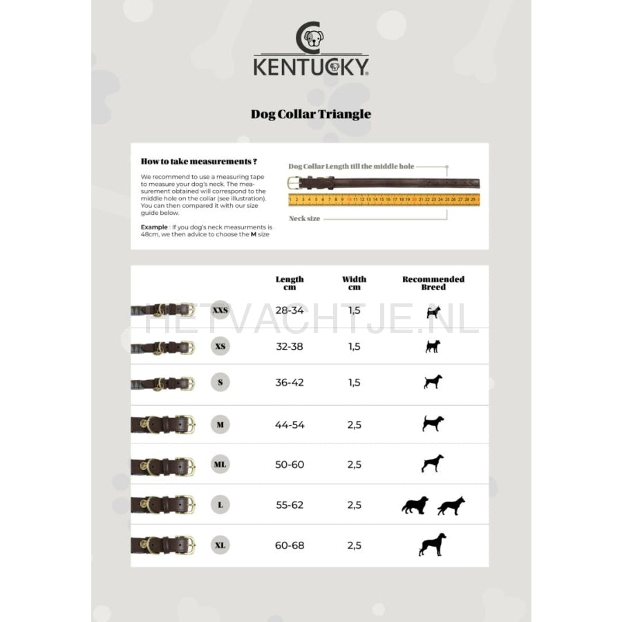 Kentucky - Hondenhalsband Triangle Halsbanden En Tuigjes Voor Huisdieren