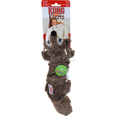 Kong Hond Knots Scrunch Eekhoorn Wasbeer Vos Pluche
