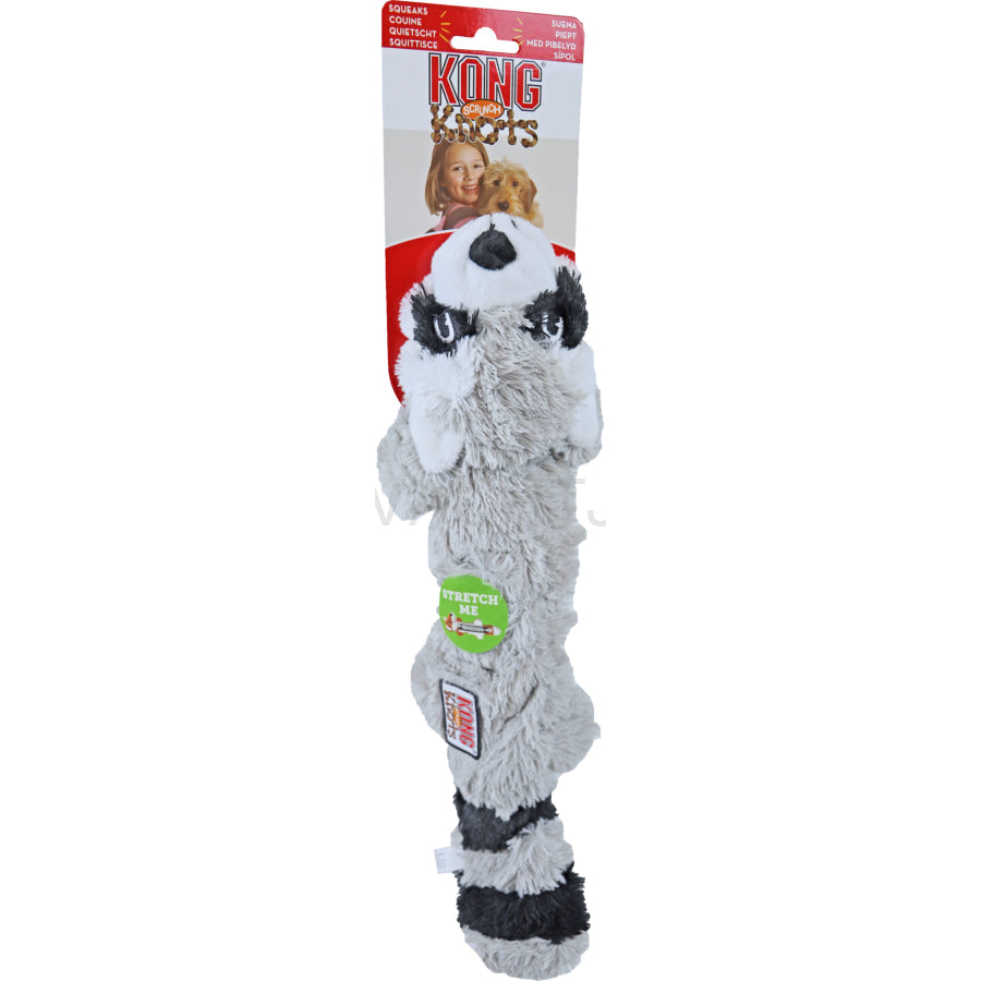 Kong Hond Knots Scrunch Eekhoorn Wasbeer Vos Pluche