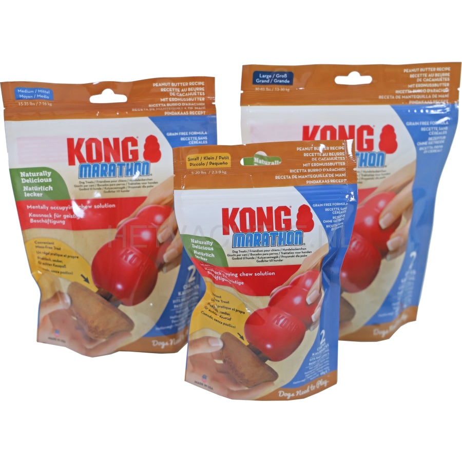 Kong Marathon 2Pack Hondentraktatie (2 Smaken) M / Peanut Butter Hondenspeeltjes