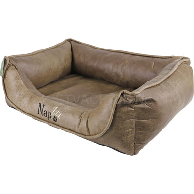 Napzzz Divan Leatherlook Duo Donkerbruin/bruin Hondenmanden