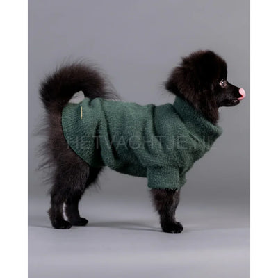 Paikka - Furry Knit Sweater Groen Hondentrui