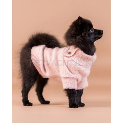 Paikka - Furry Knit Sweater Rose Hondentrui