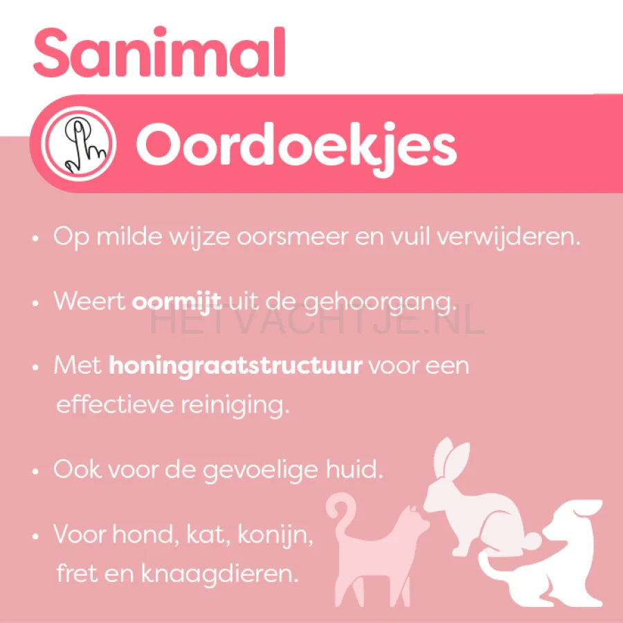 Sanimal - Oordoekjes 100 Stuks
