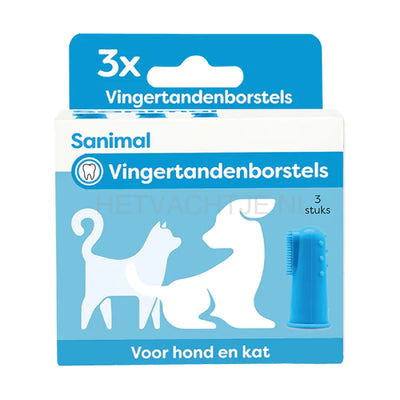 Sanimal - Vingertandenborstels 3 Stuks