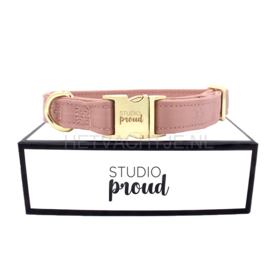 Studio Proud - San Marco-Oud Roze Satijnen Halsband