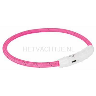 Trixie - Led Flash Lichtgevende Band Usb Roze