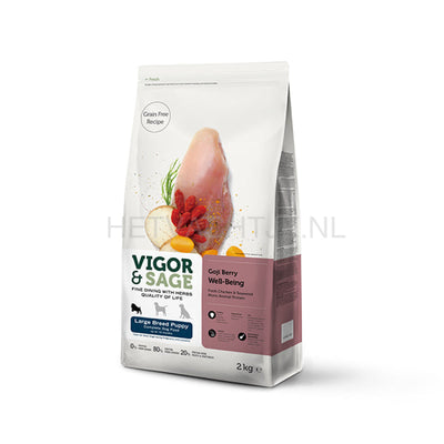 Vigor & Sage Goji Berry-Being Large Puppyvoer Grote Hondenrassen Hondenvoeding