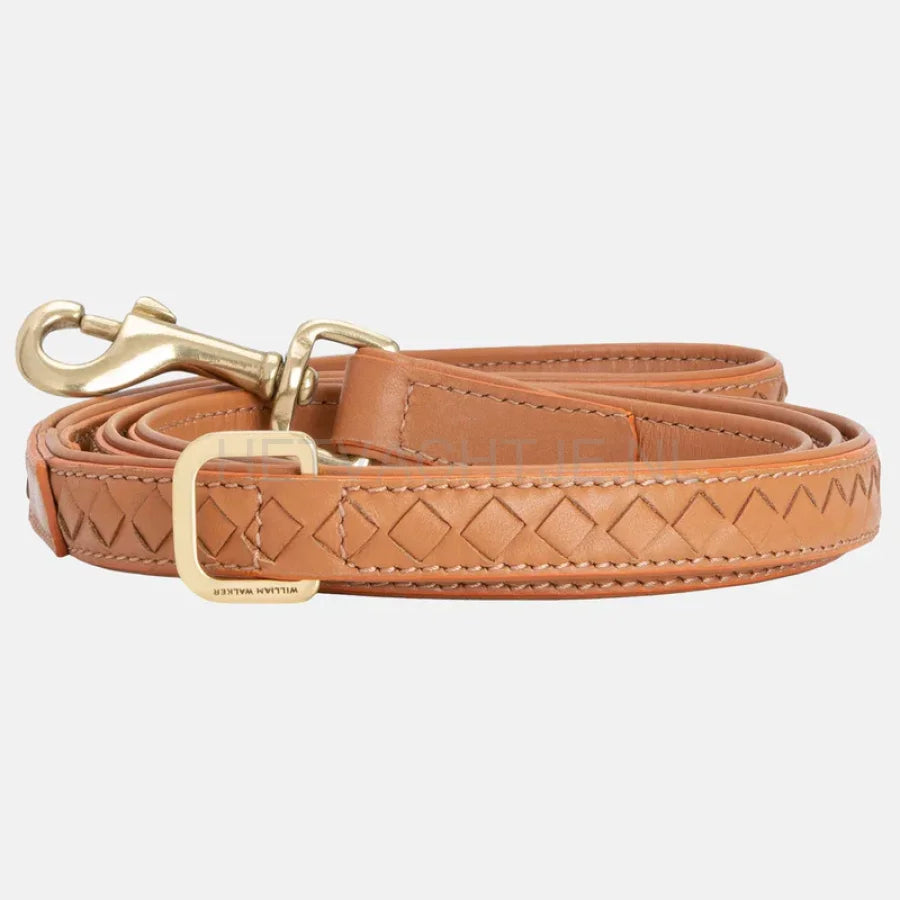 Wiliam Walker - Hoogwaardige leren hondenriem Prestige Caramel