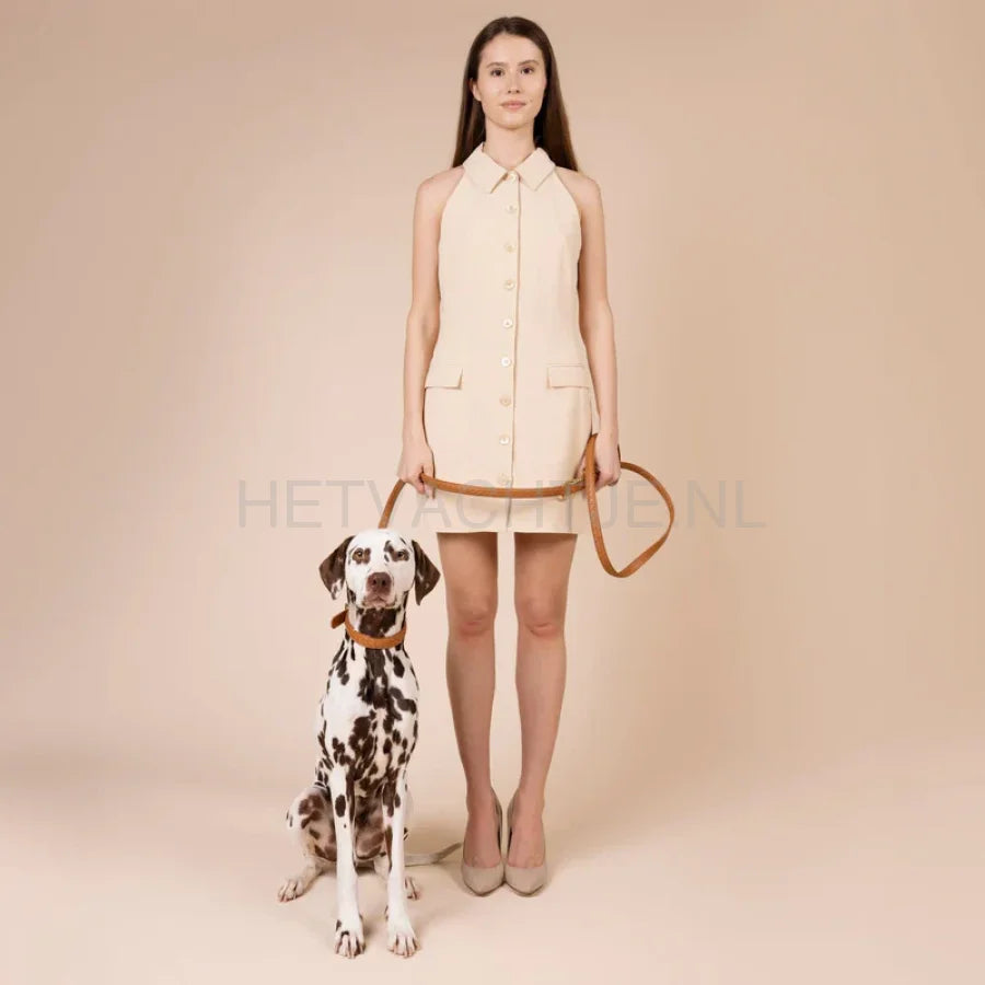 Wiliam Walker - Hoogwaardige leren hondenriem Prestige Caramel