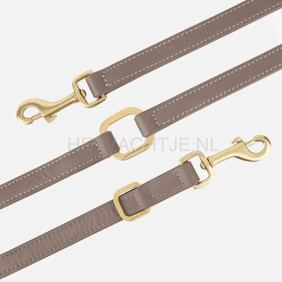 William Walker - Hoogwaardige gladleren hondenriem Pebble