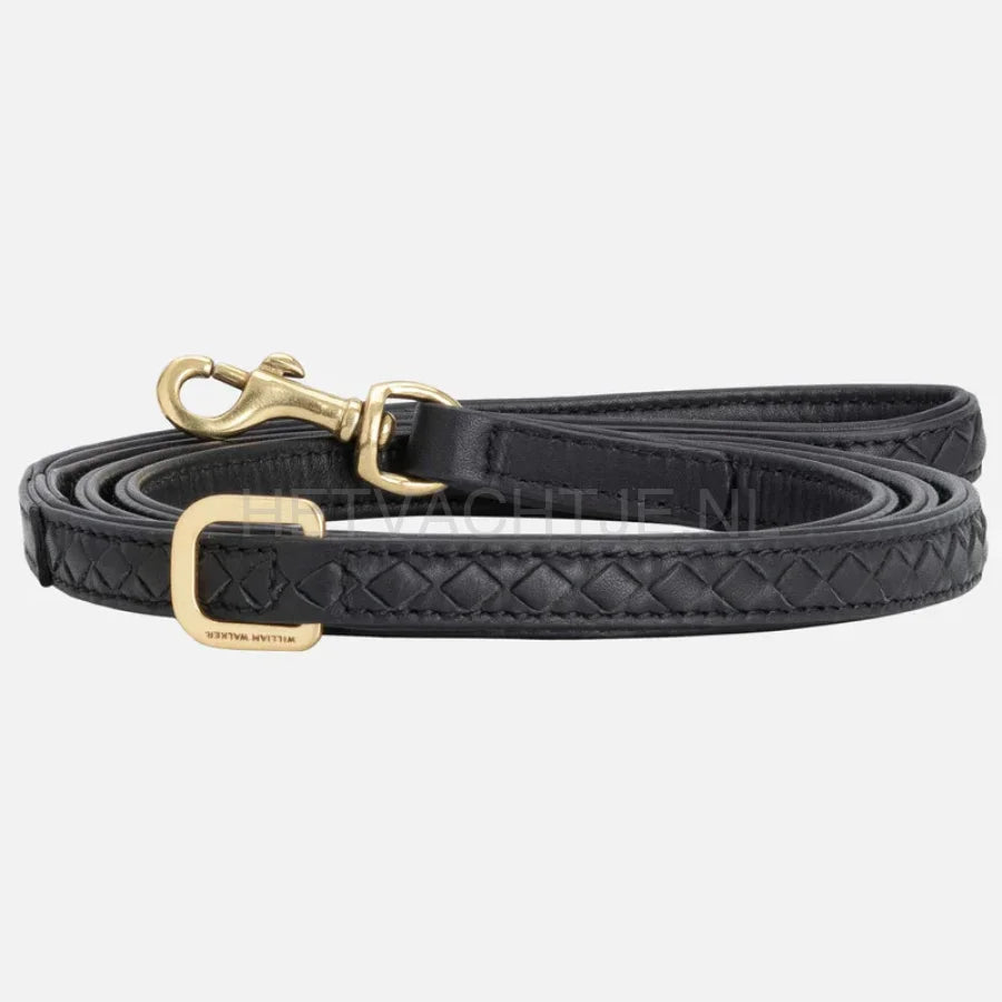 William Walker - Hoogwaardige lederen hondenriem Prestige Nero