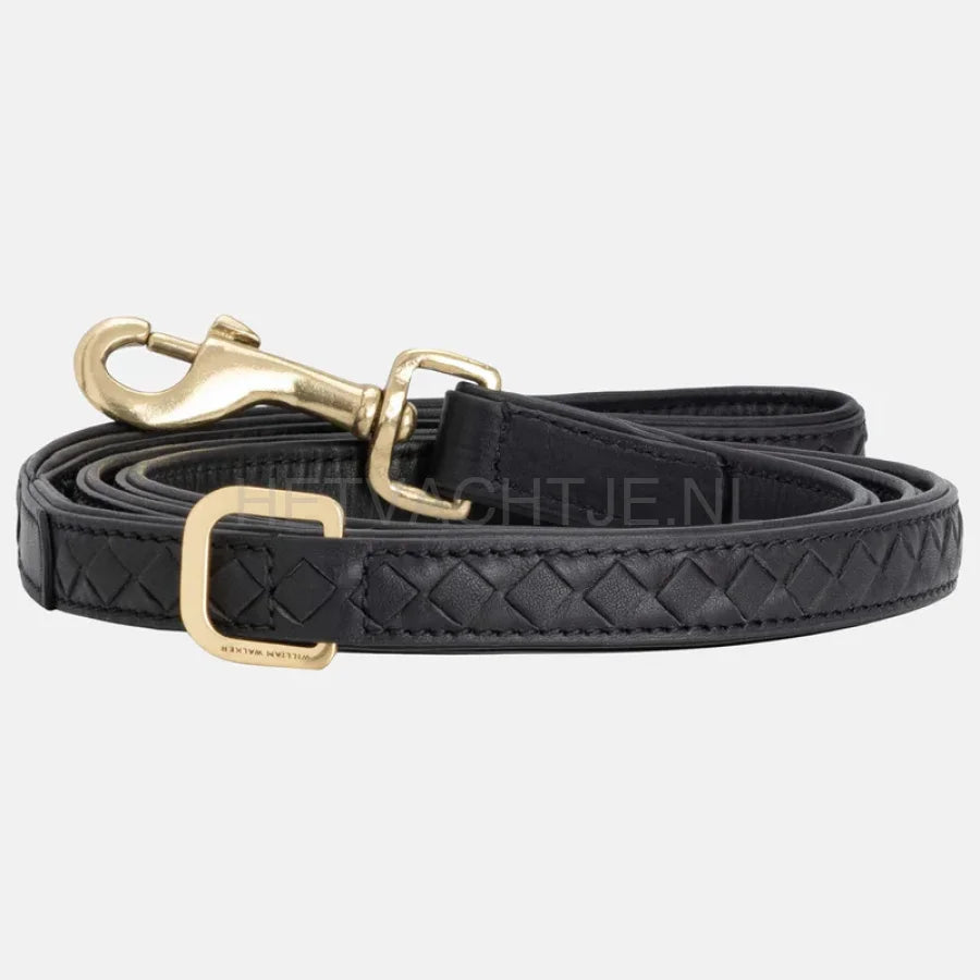 William Walker - Hoogwaardige lederen hondenriem Prestige Nero
