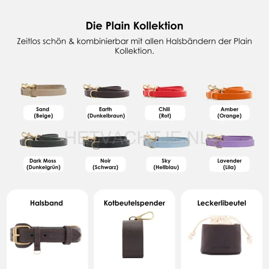 William Walker - Hoogwaardige leren hondenriem Aarde