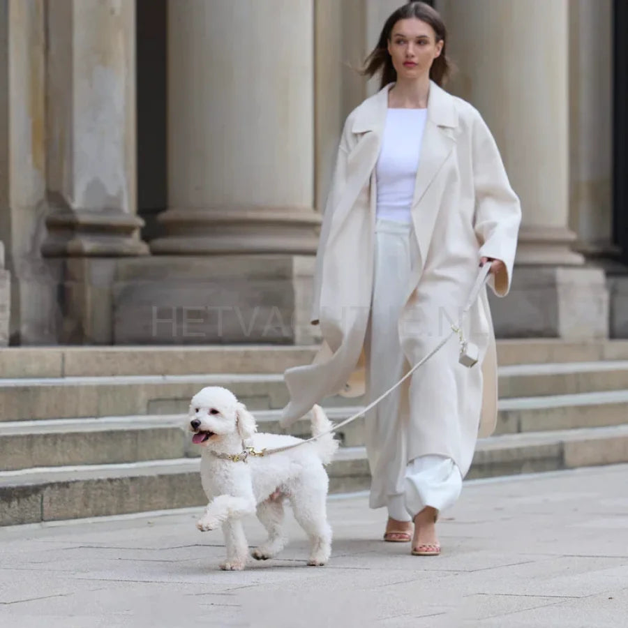 William Walker - Hoogwaardige leren hondenriem Prestige Almond