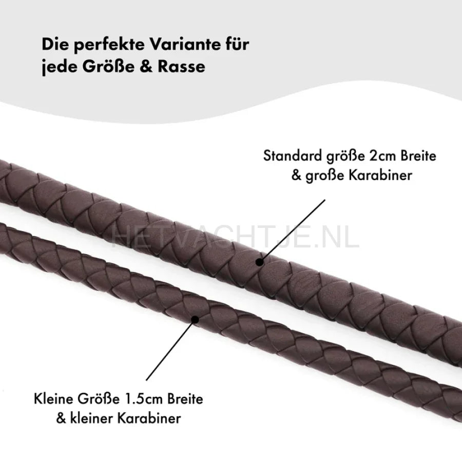 William Walker - Hoogwaardige leren hondenriem Twisted Earth