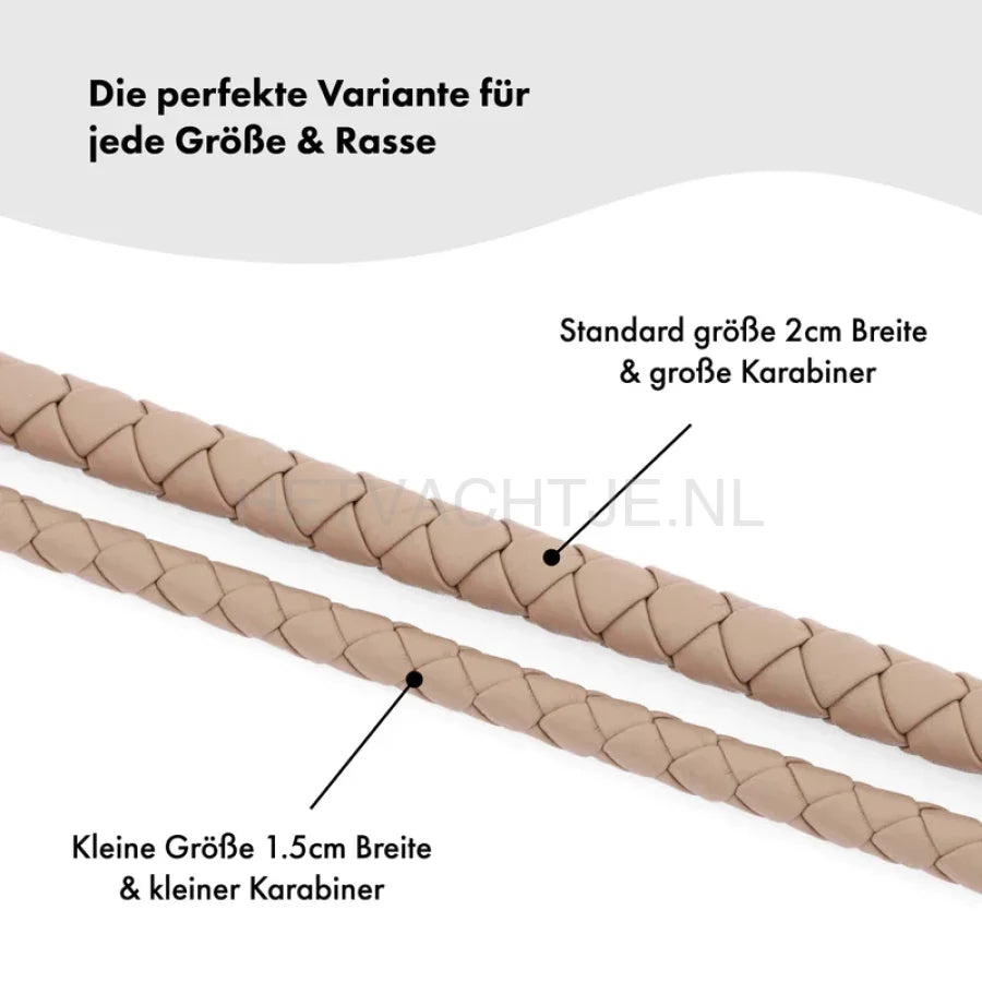 William Walker - Hoogwaardige leren hondenriem Twisted Sand