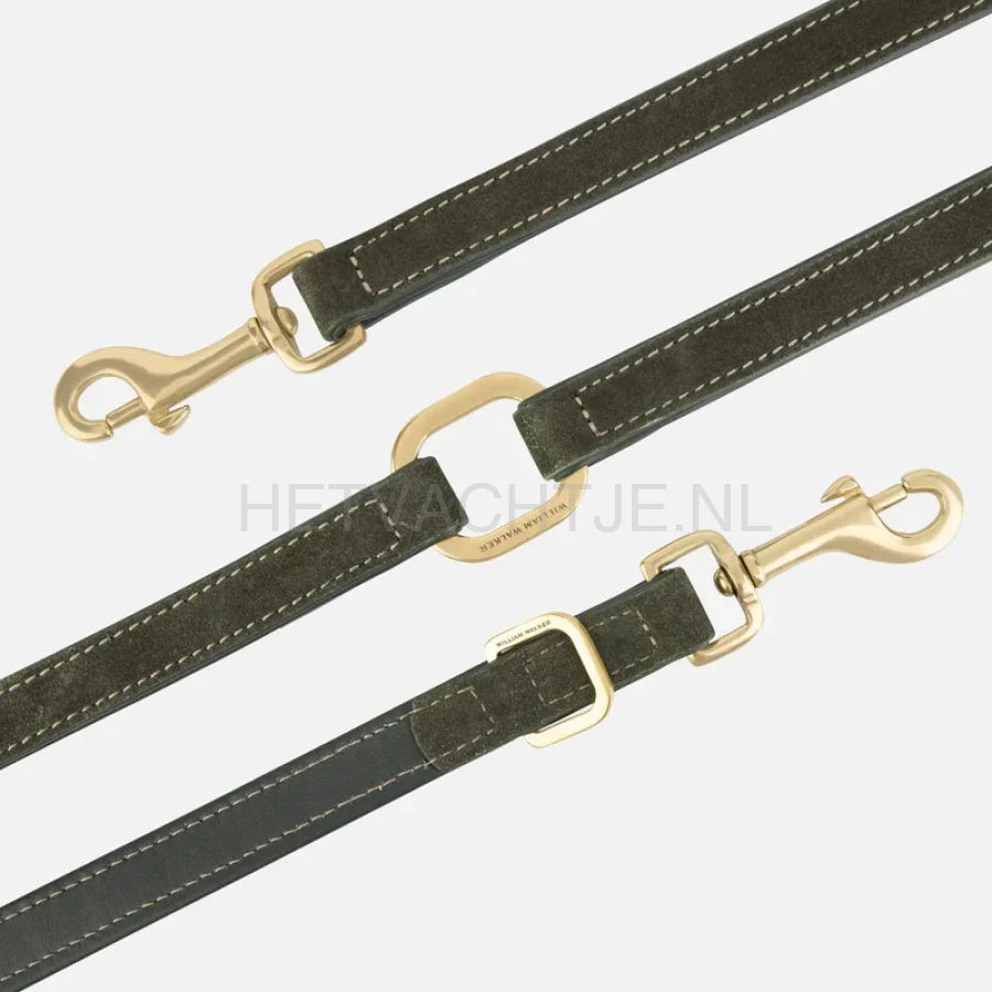 William Walker - Hoogwaardige suède hondenriem Forest