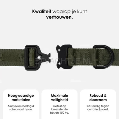 William Walker - Jacquard nylon hondenhalsband Forest