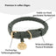 William Walker - Lederen halsband Twisted Dark Moss