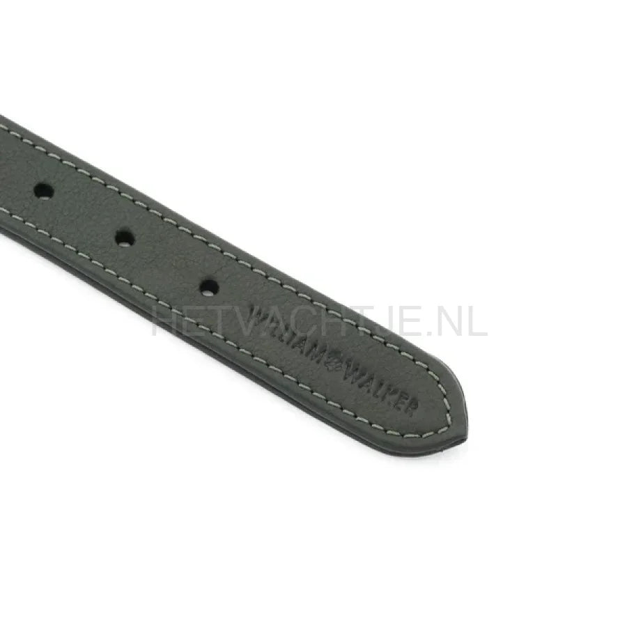 William Walker - Leren hondenhalsband Bosgroen