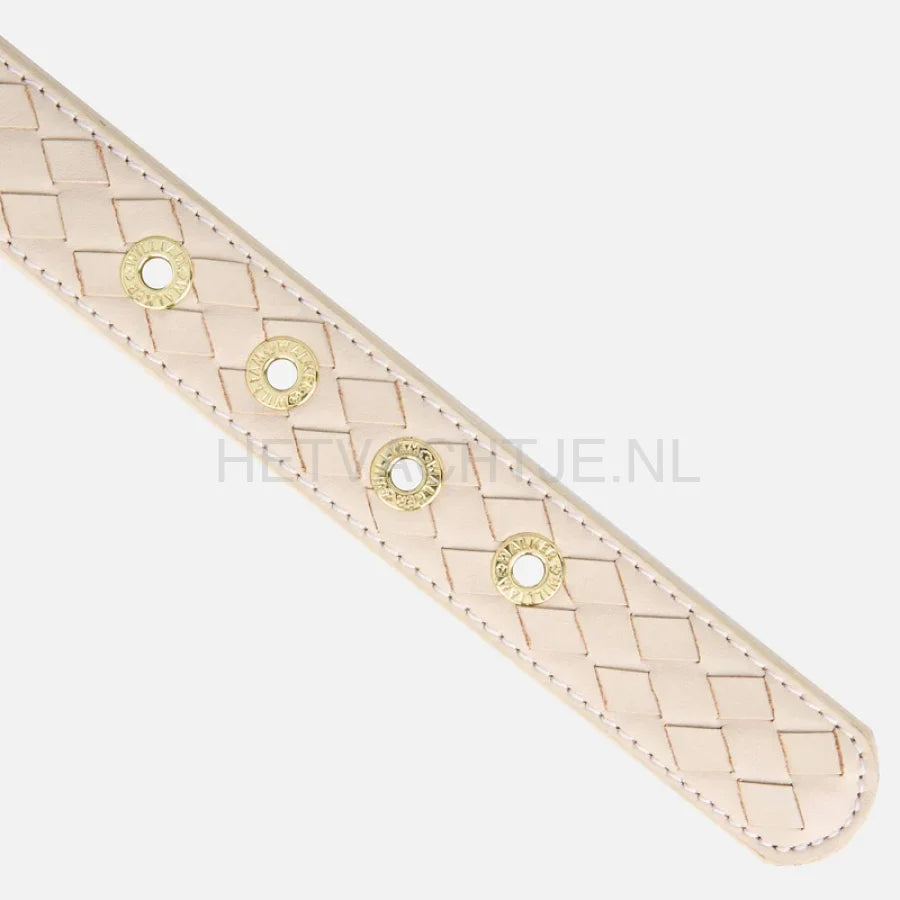 William Walker - Leren hondenhalsband Prestige Amandel