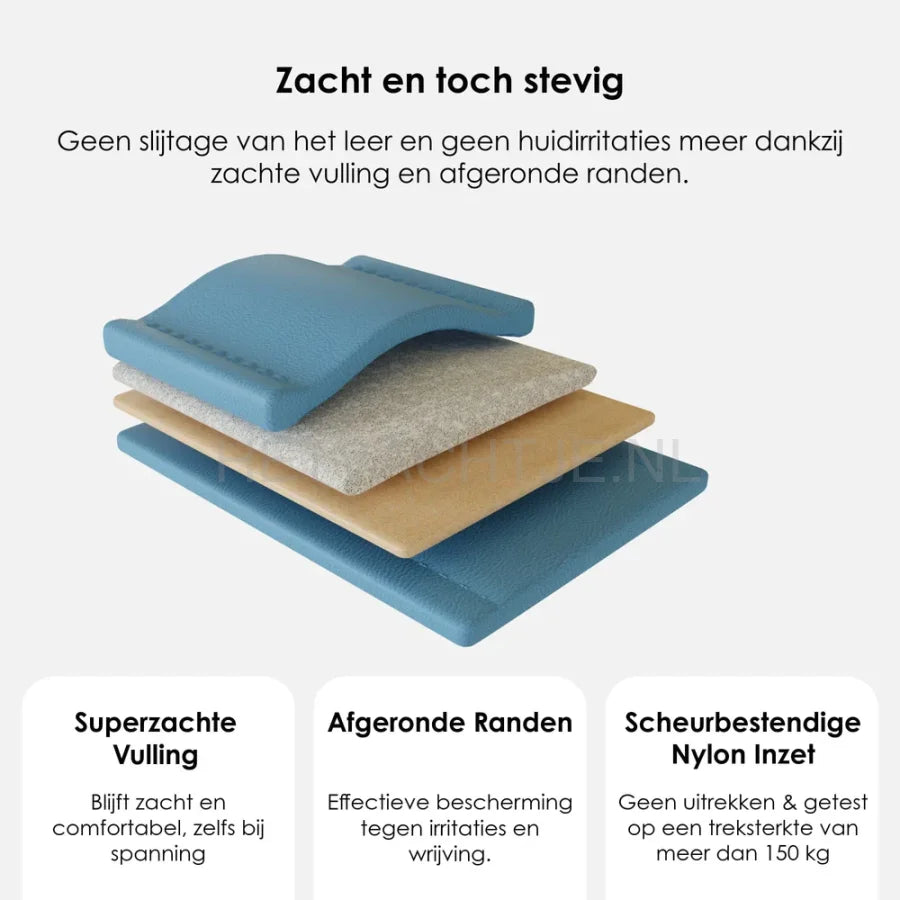 William Walker - Leren hondenhalsband Baby Blauw