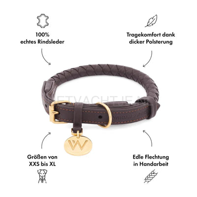 William Walker - Leren hondenhalsband Twisted Earth