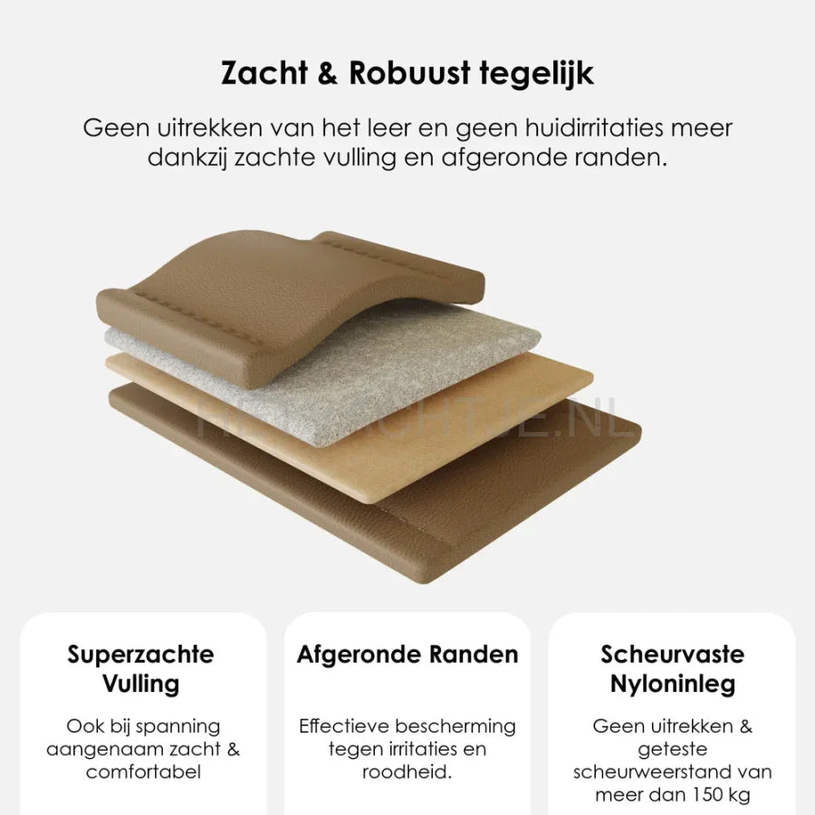 William Walker - Leren hondenhalsband Beige