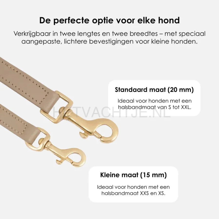 William Walker - leren hondenriem zand