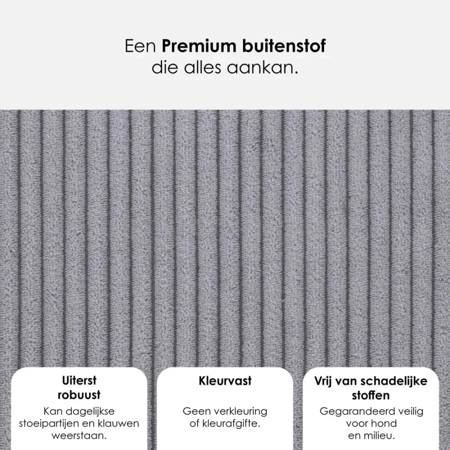 William Walker - Orthopedisch corduroy hondenbed Charcoal