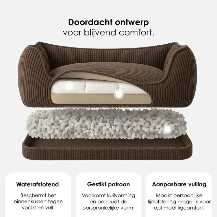 William Walker - Orthopedisch corduroy hondenbed Truffle