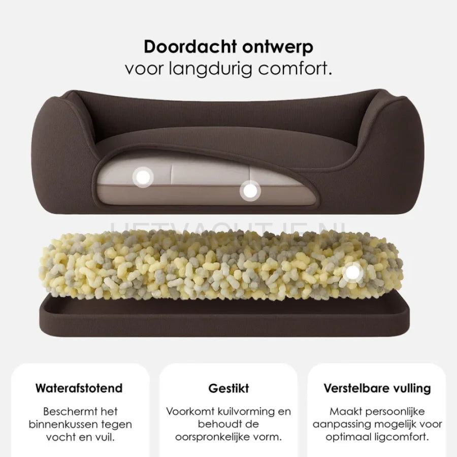 William Walker - Orthopedisch hondenbed Hout