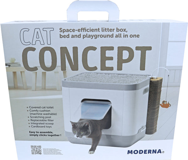 MODERNA - Plastic Kattentoilet/Slaapmand Grijs