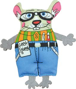 PETSTAGES - Madcap Geeky Squeaky Mouse
