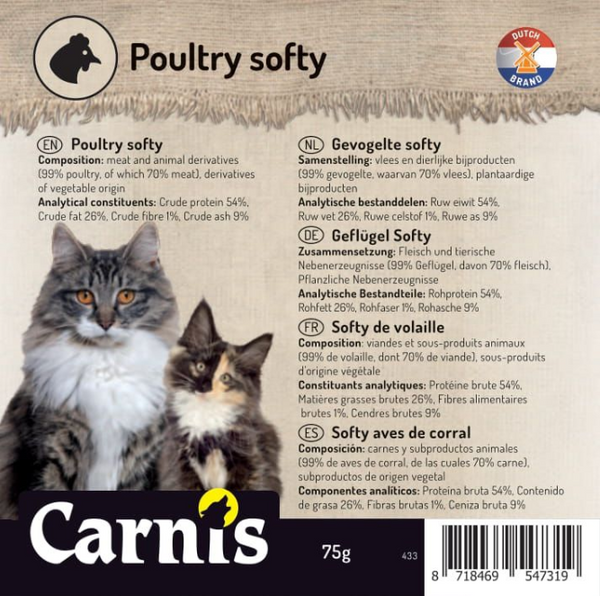 CARNIS - Gevogelte Softy Kattensnack