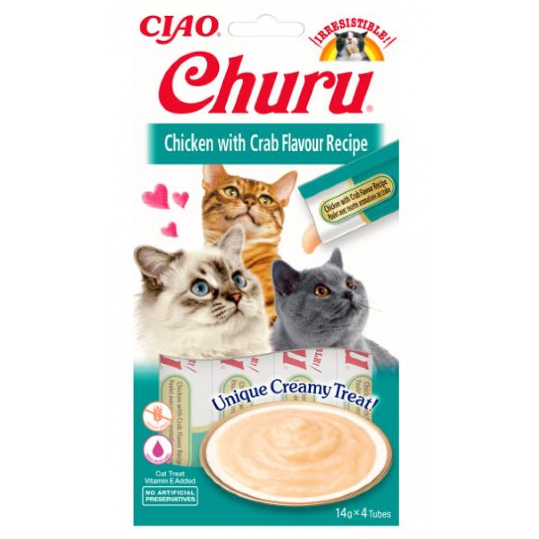 INABA CIAO CHURU - Kat Creamy Kip met Krab